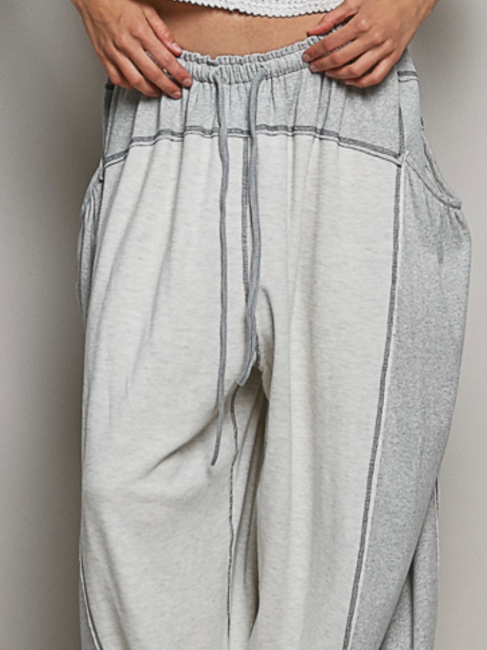 #1188 Stitched Joggers - Grey